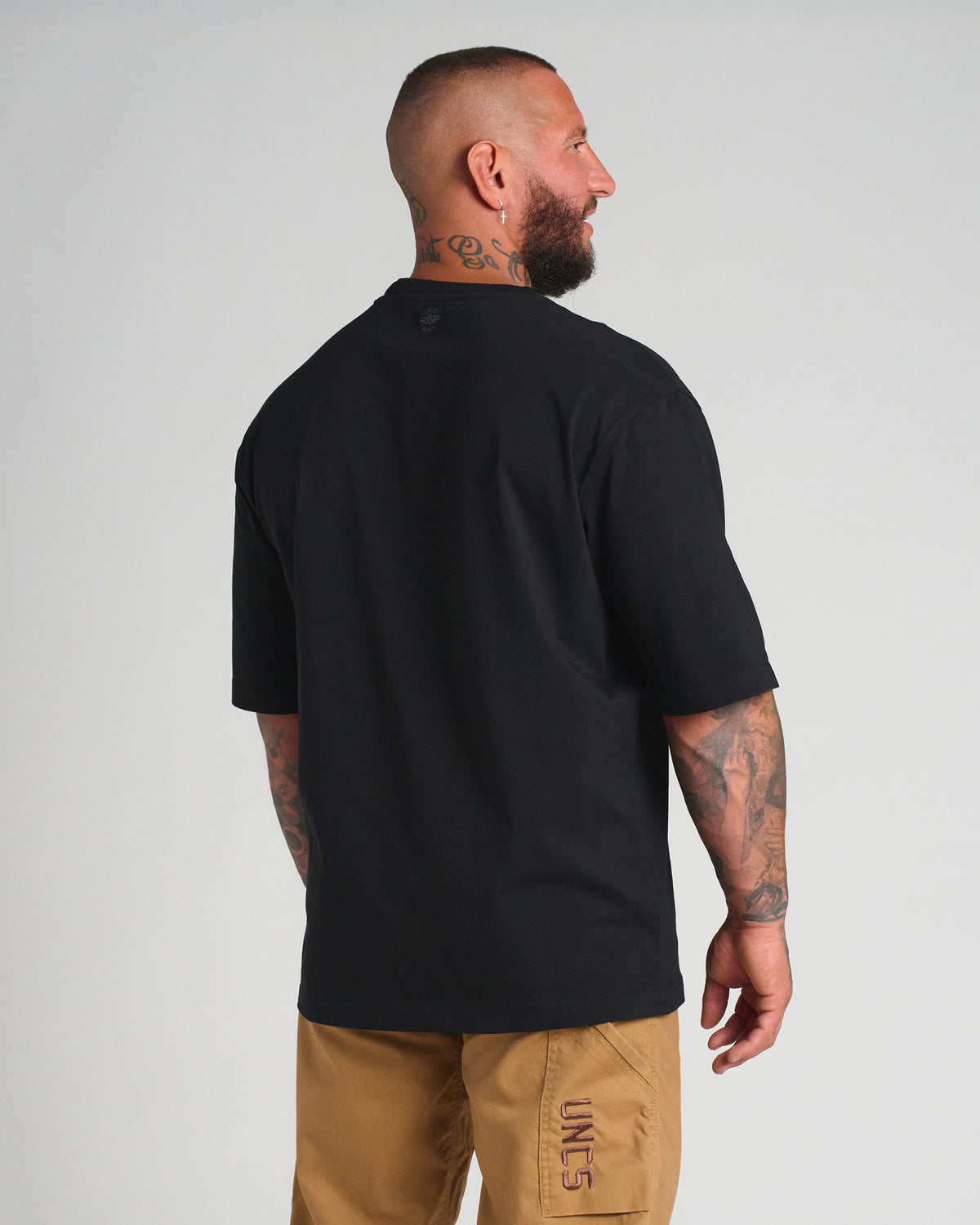 Pánské triko BASIC MID HEAVY BLACK
