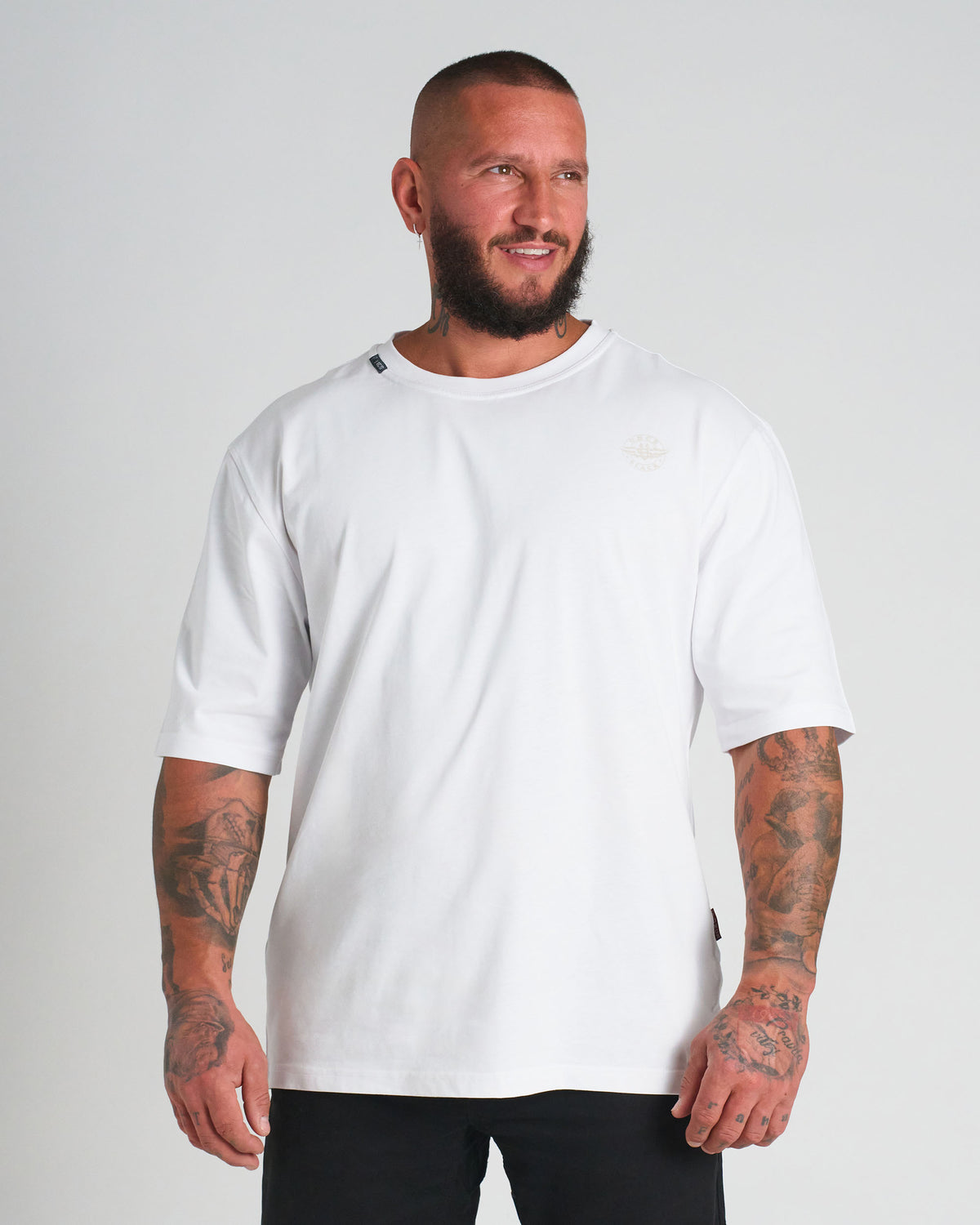 Pánské triko BASIC MID HEAVY WHITE
