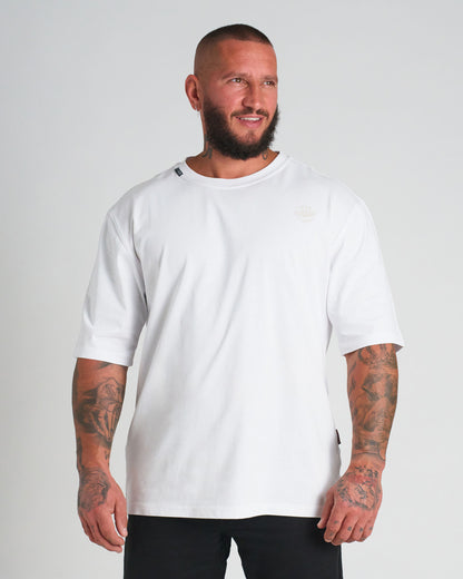 Pánské triko BASIC MID HEAVY WHITE