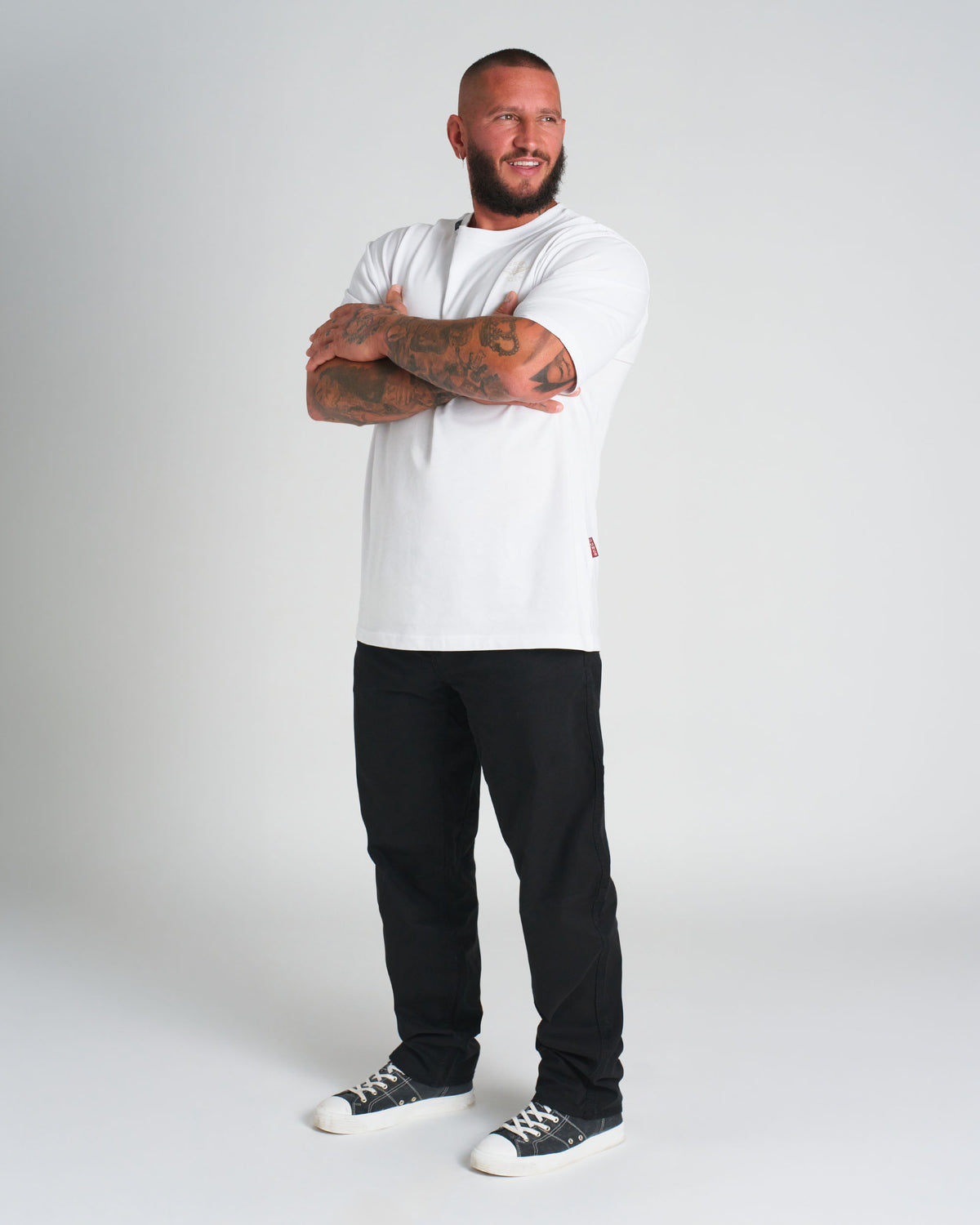 Pánské triko BASIC MID HEAVY WHITE
