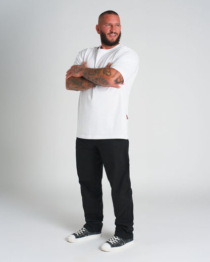 Pánské triko BASIC MID HEAVY WHITE