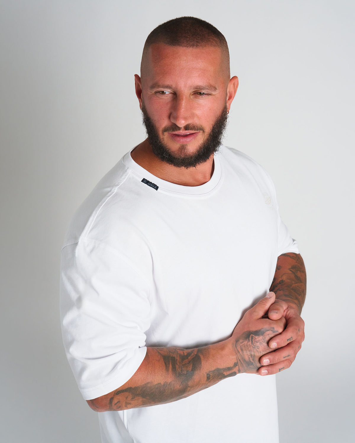 Pánské triko BASIC MID HEAVY WHITE