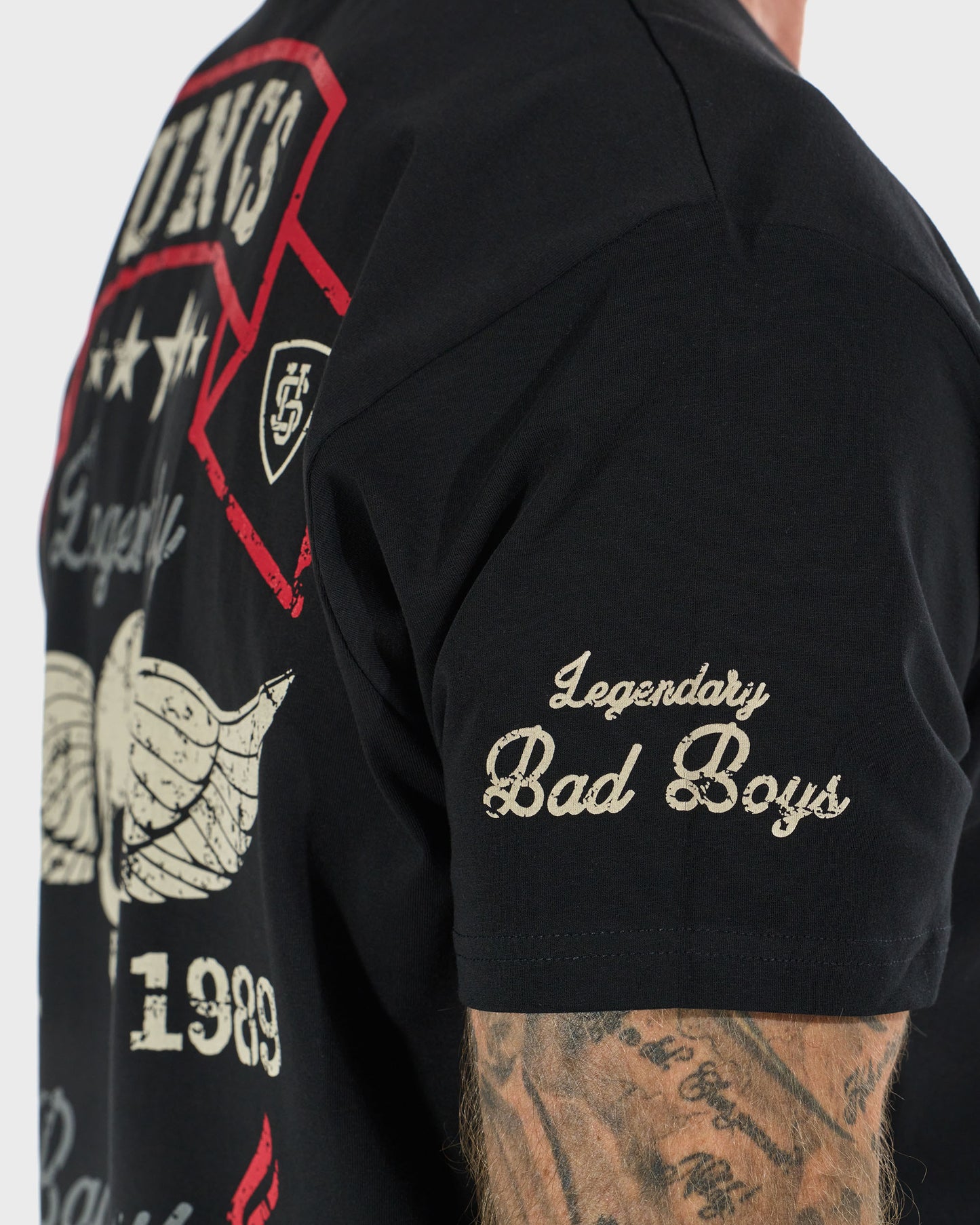 Pánské triko BAD BOYS BLACK/RED