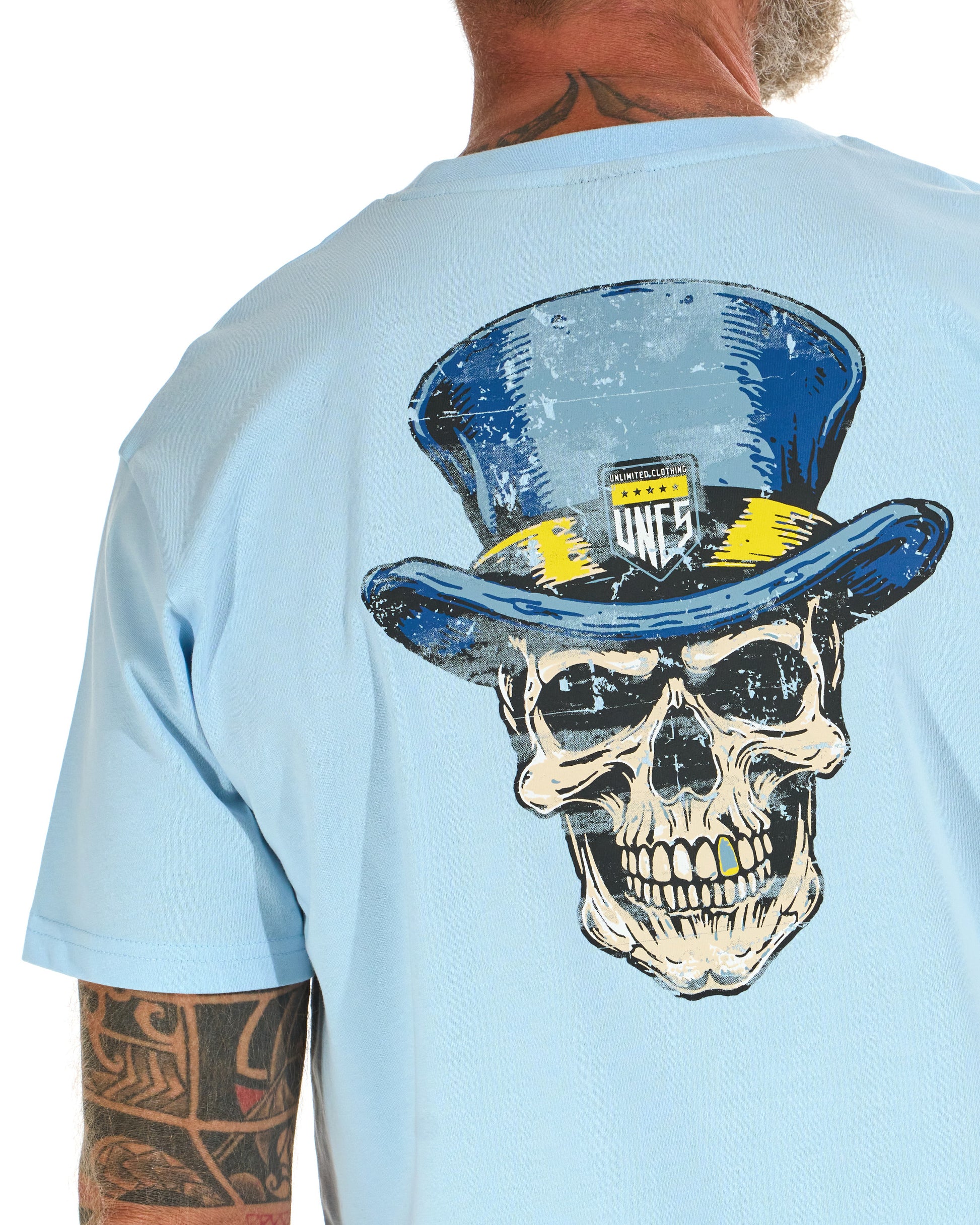 Pánské triko SKULL II LIGHT BLUE