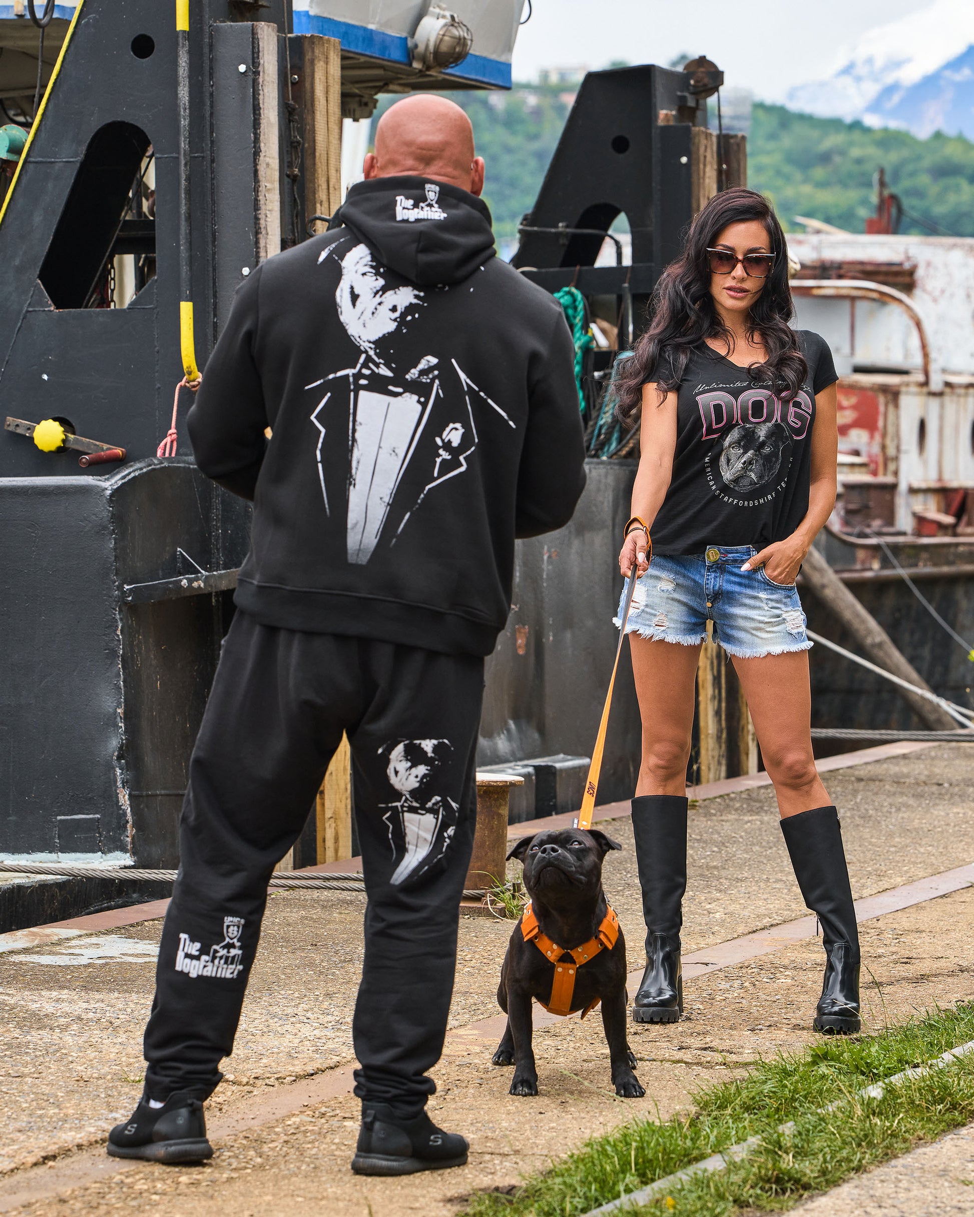 Pánské tepláky DOGFATHER BLACK