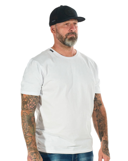 Pánské triko BASIC V WHITE