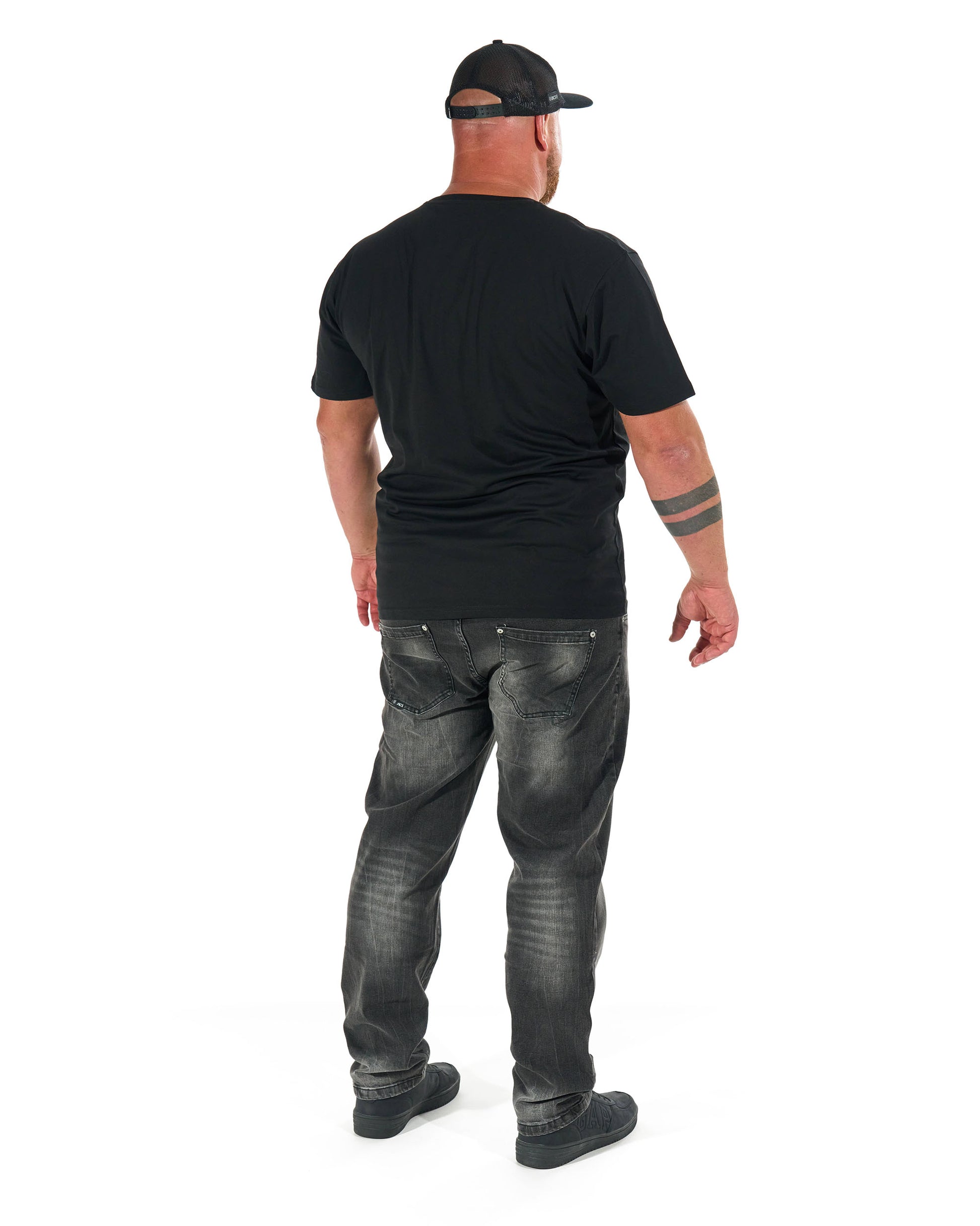 Pánské triko BASIC VI - elastan BLACK