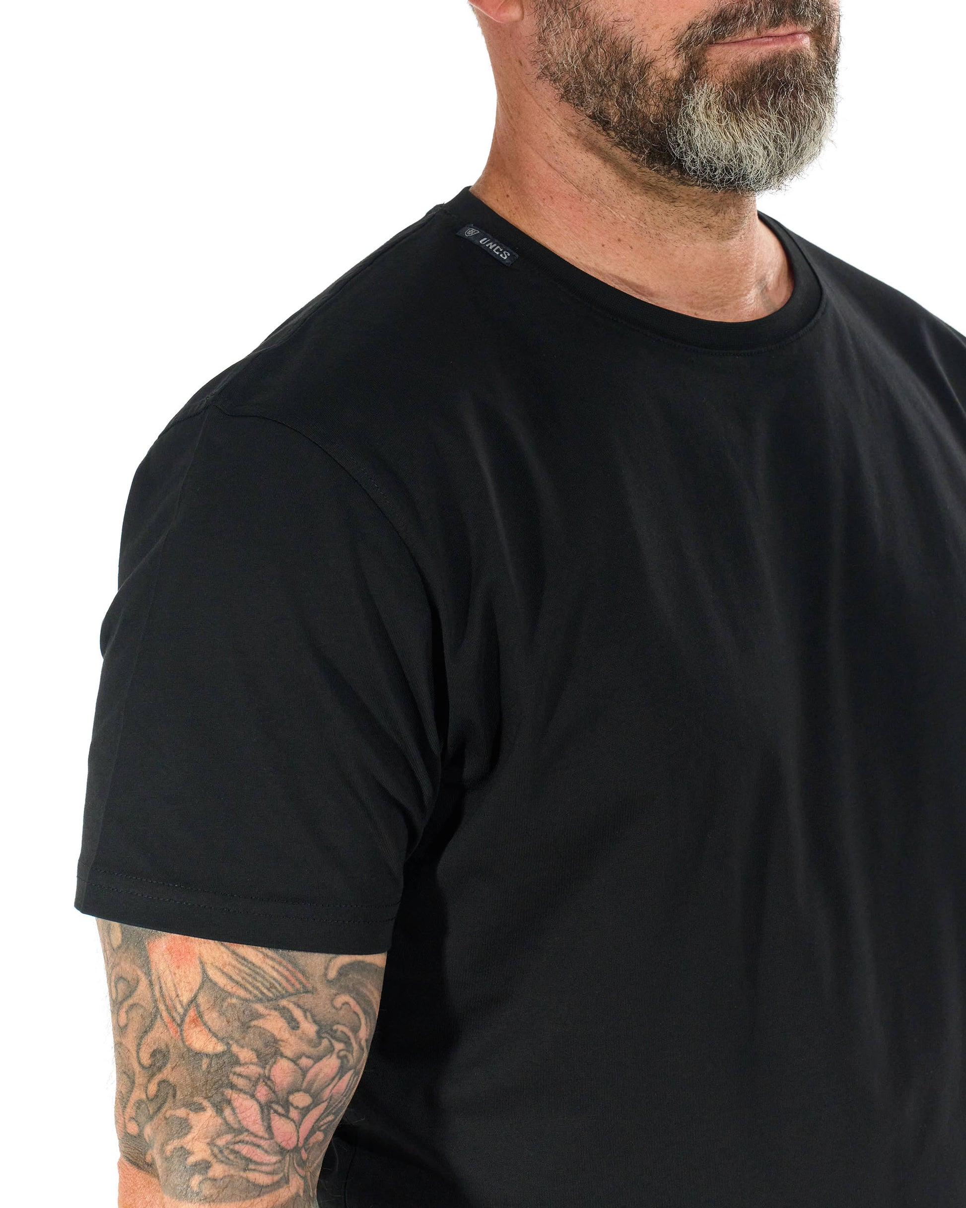 Pánské triko BASIC VI - elastan BLACK