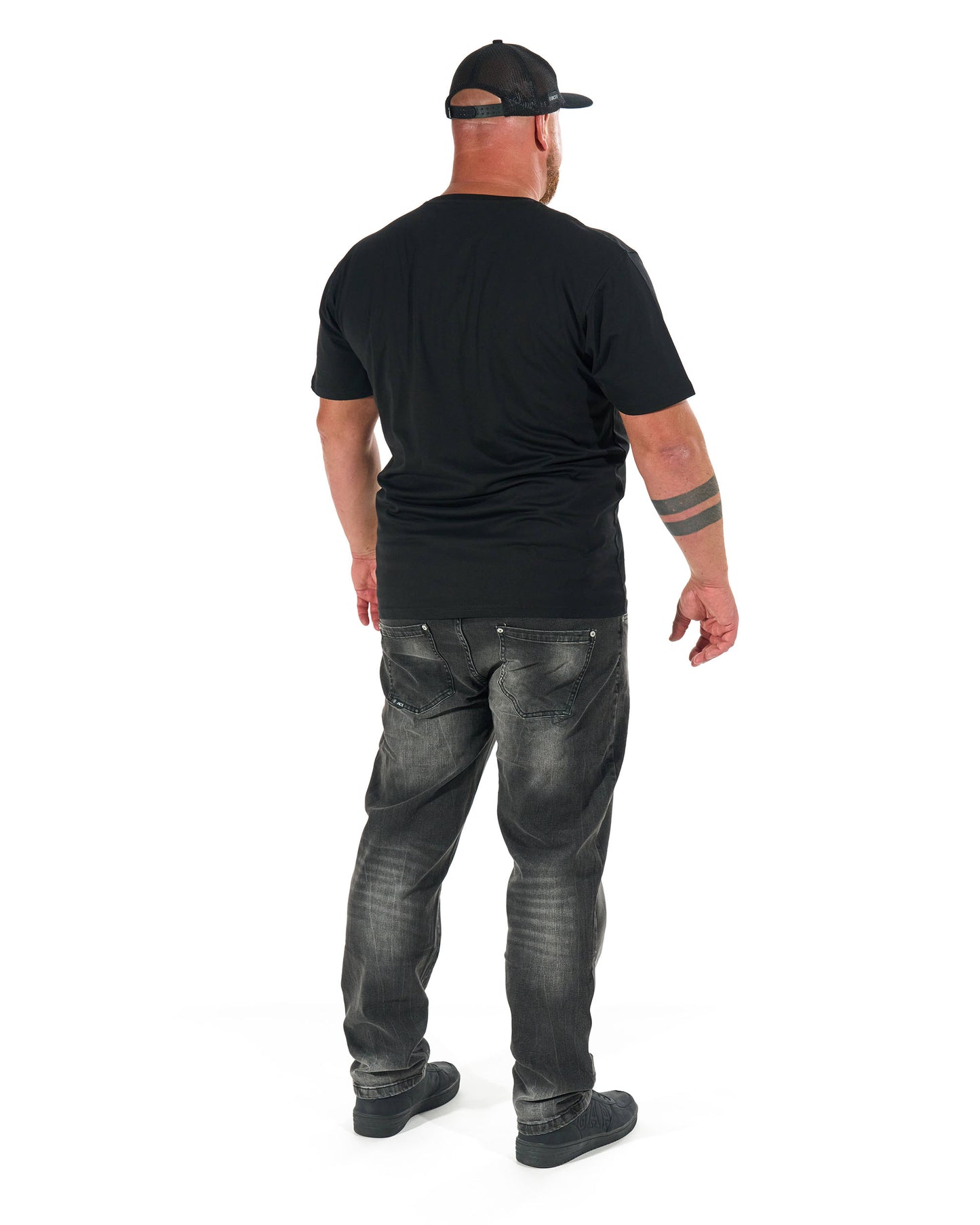 Pánské triko BASIC VI - elastan BLACK