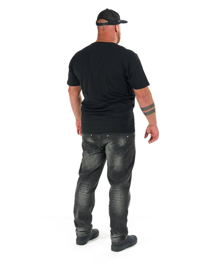Pánské triko BASIC VI - elastan BLACK