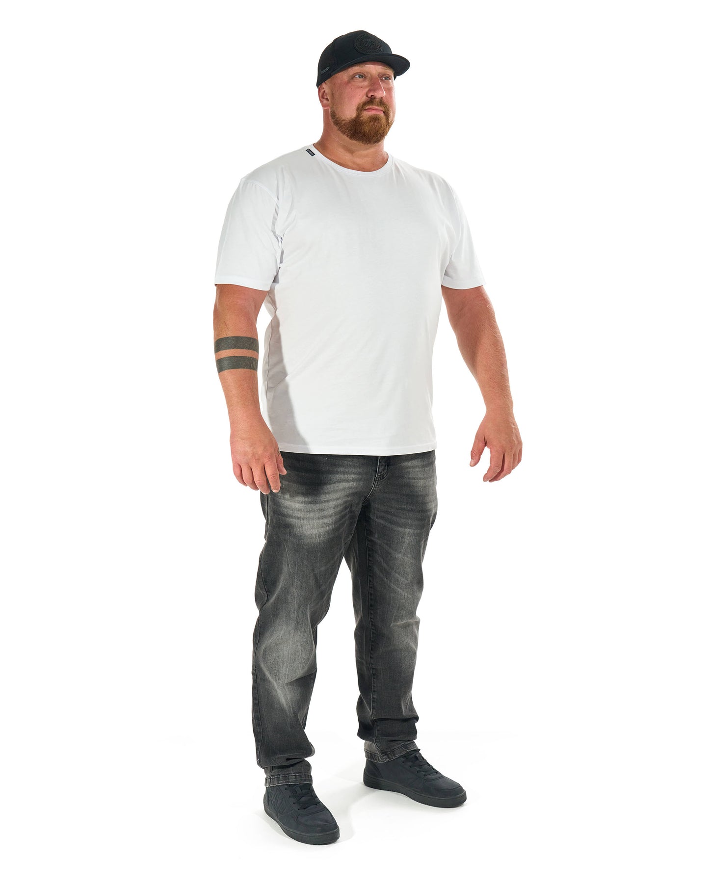 Pánské triko BASIC VI - elastan WHITE