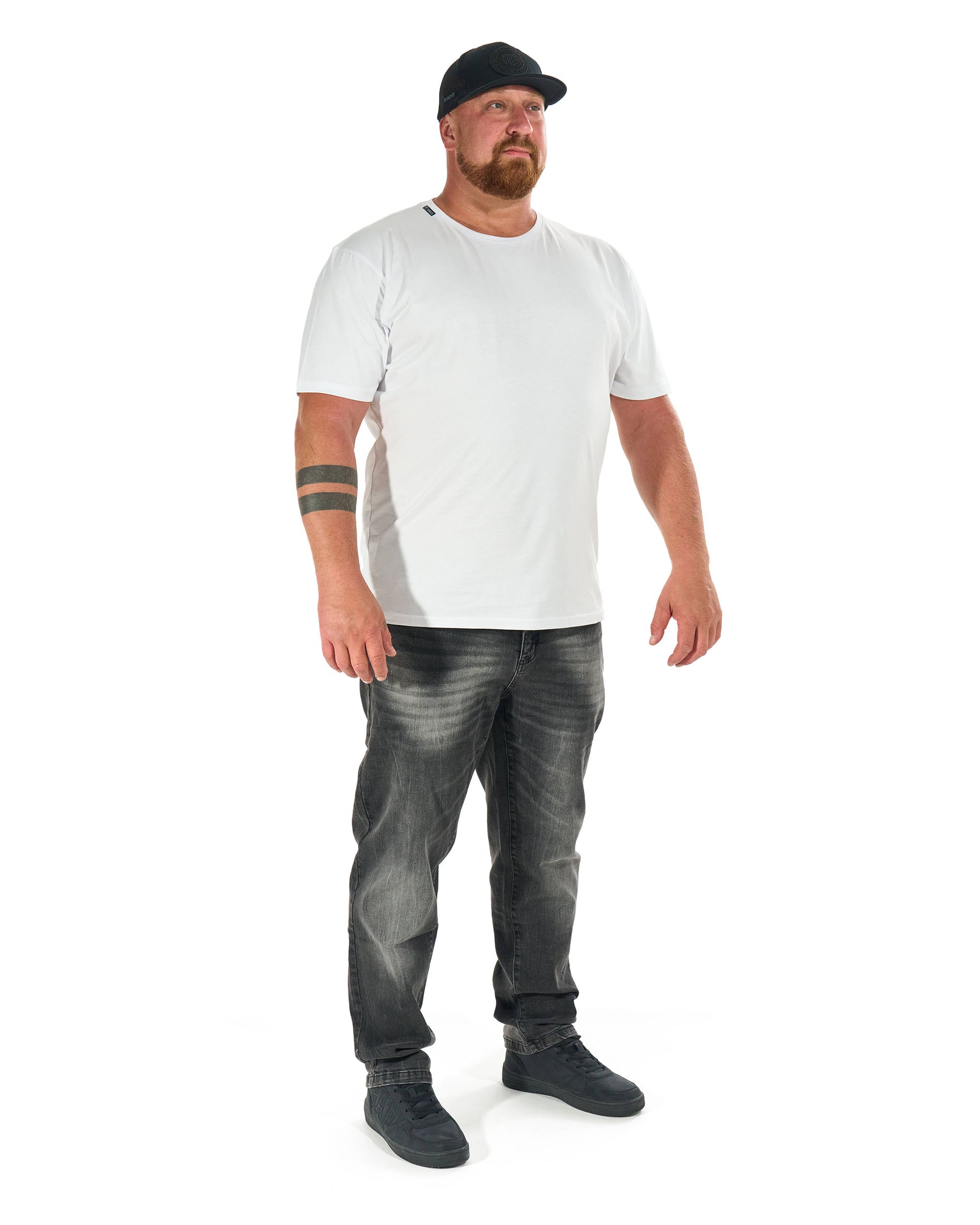 Pánské triko BASIC VI - elastan WHITE