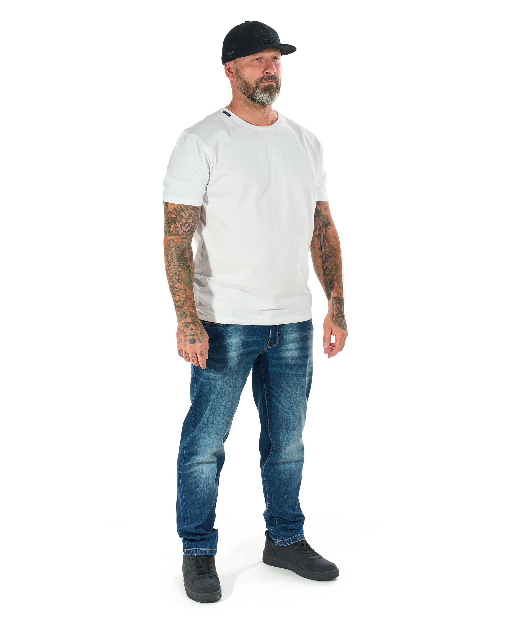 Pánské triko BASIC VI - elastan WHITE