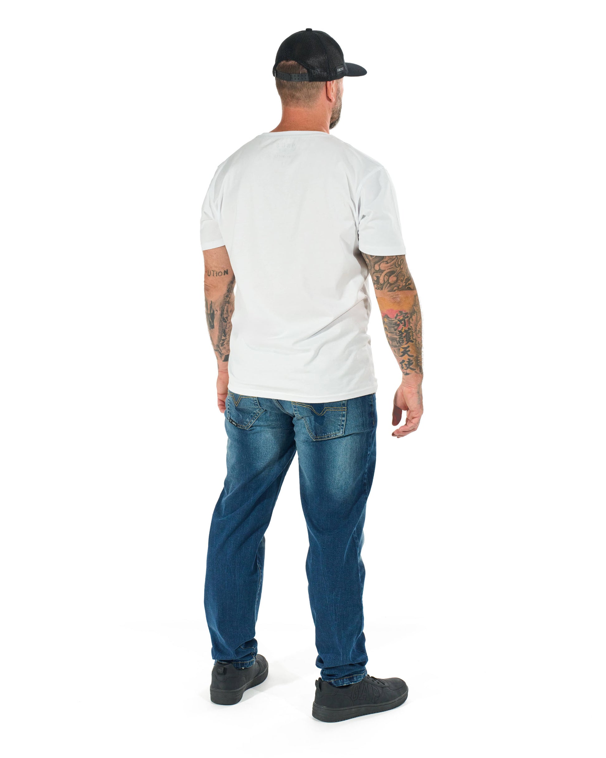 Pánské triko BASIC VI - elastan WHITE