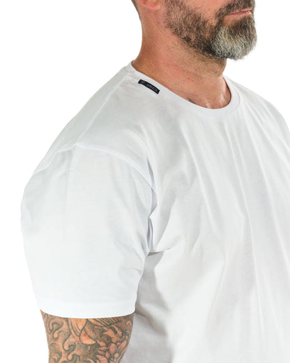 Pánské triko BASIC VI - elastan WHITE