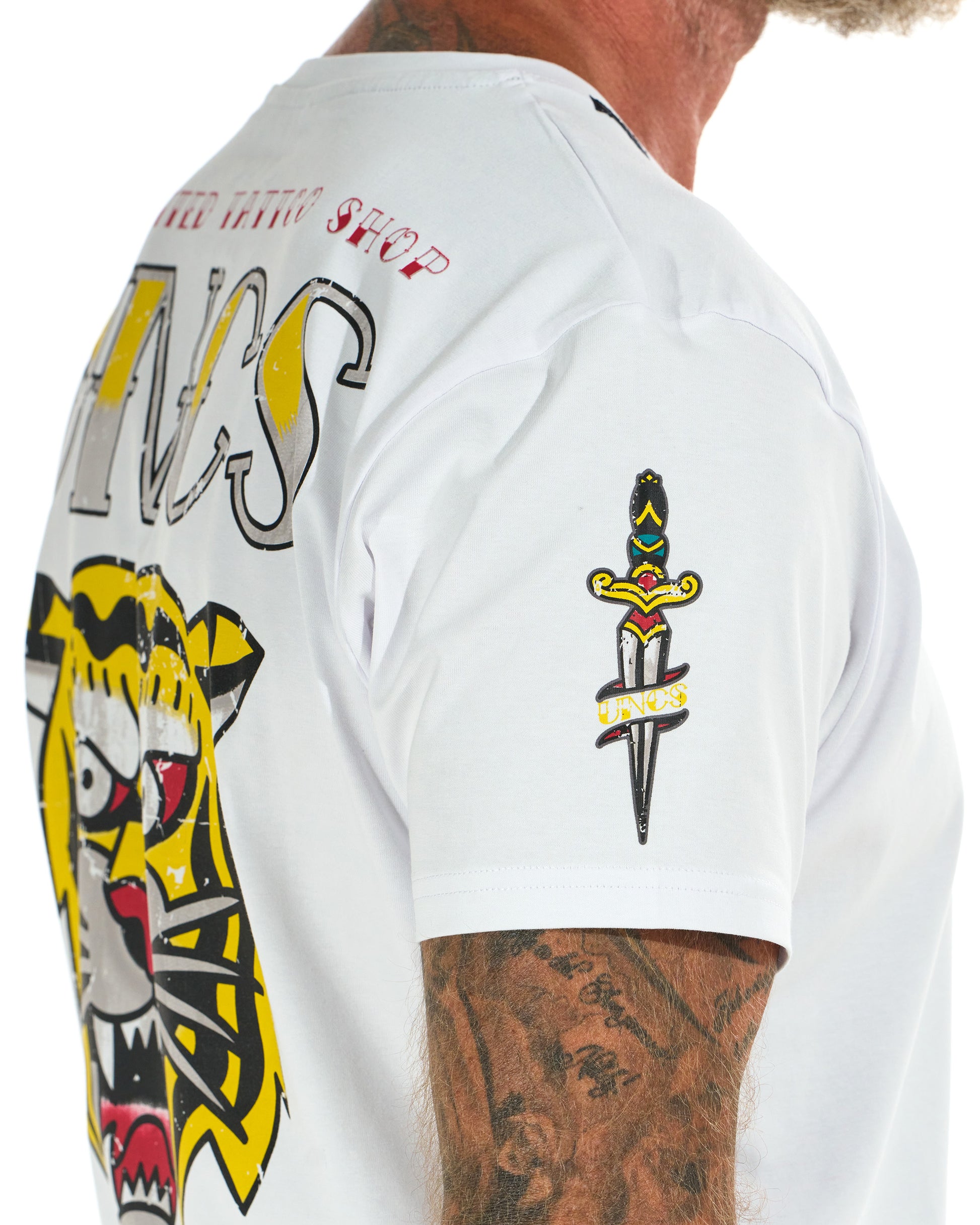 Pánská UNCS mikina a tričko s tygřím potiskem, streetwear styl pro motorkáře, velikosti až do 6XL.