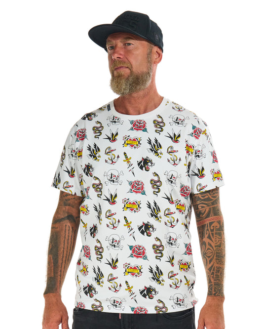 Pánské triko TATTOO WHITE