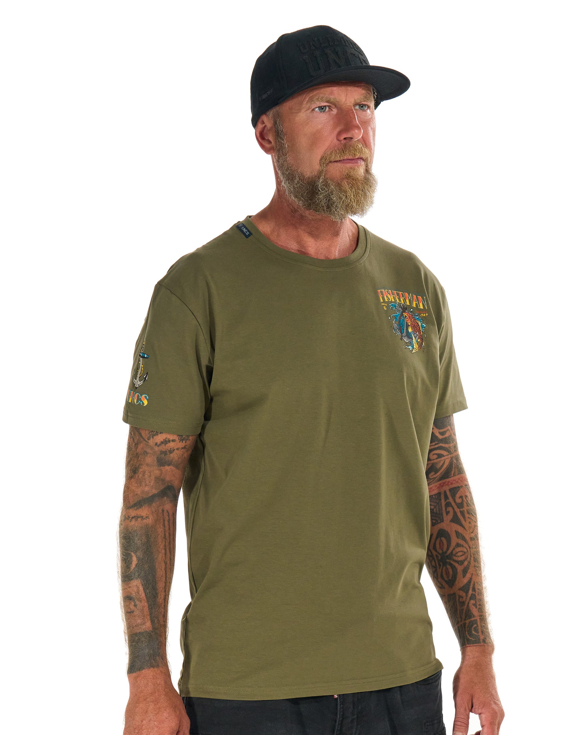 Pánské triko FISHERMAN IV KHAKI