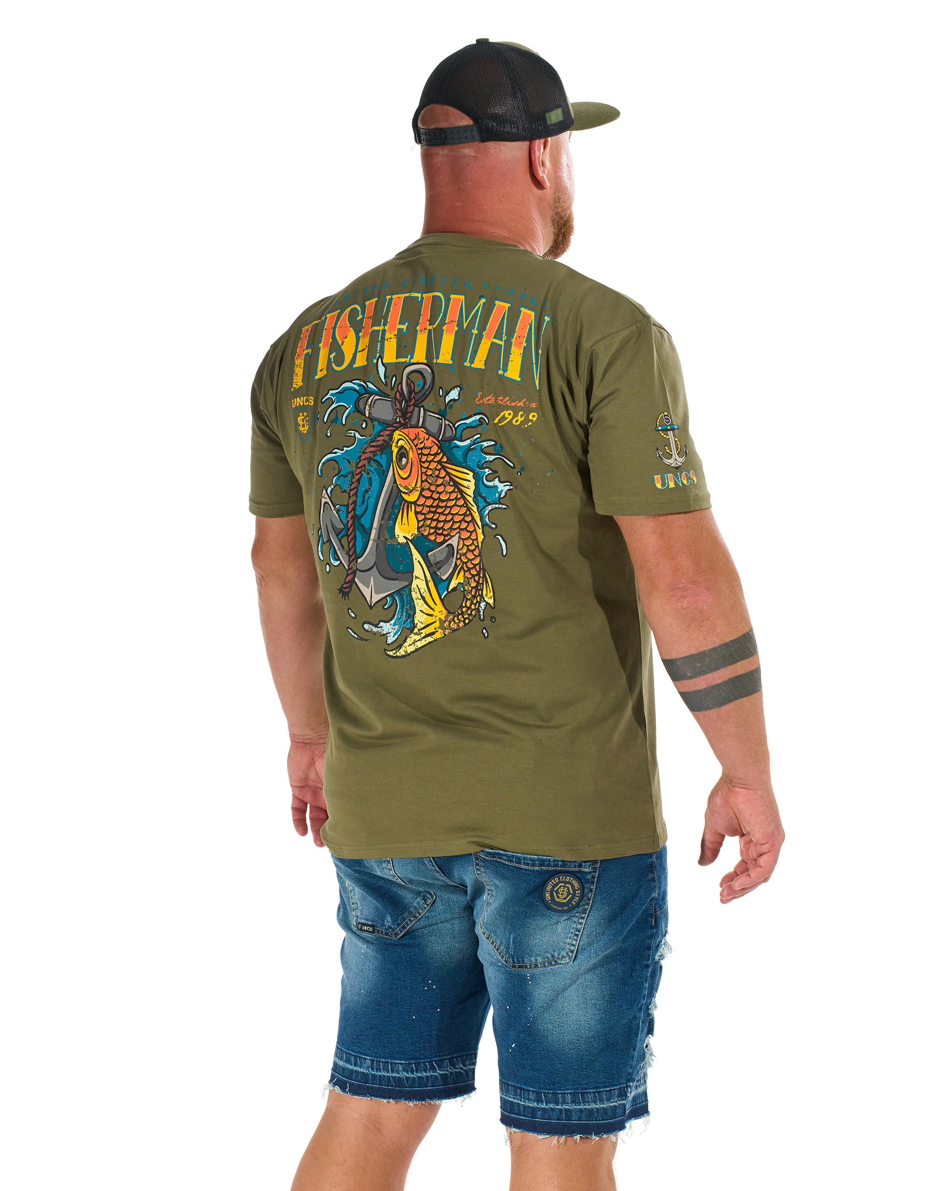 Pánské triko FISHERMAN IV KHAKI