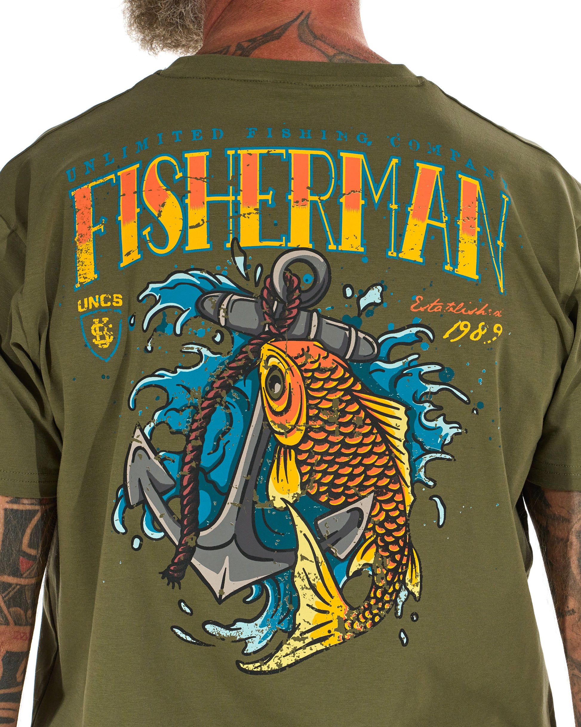 Pánské triko FISHERMAN IV KHAKI