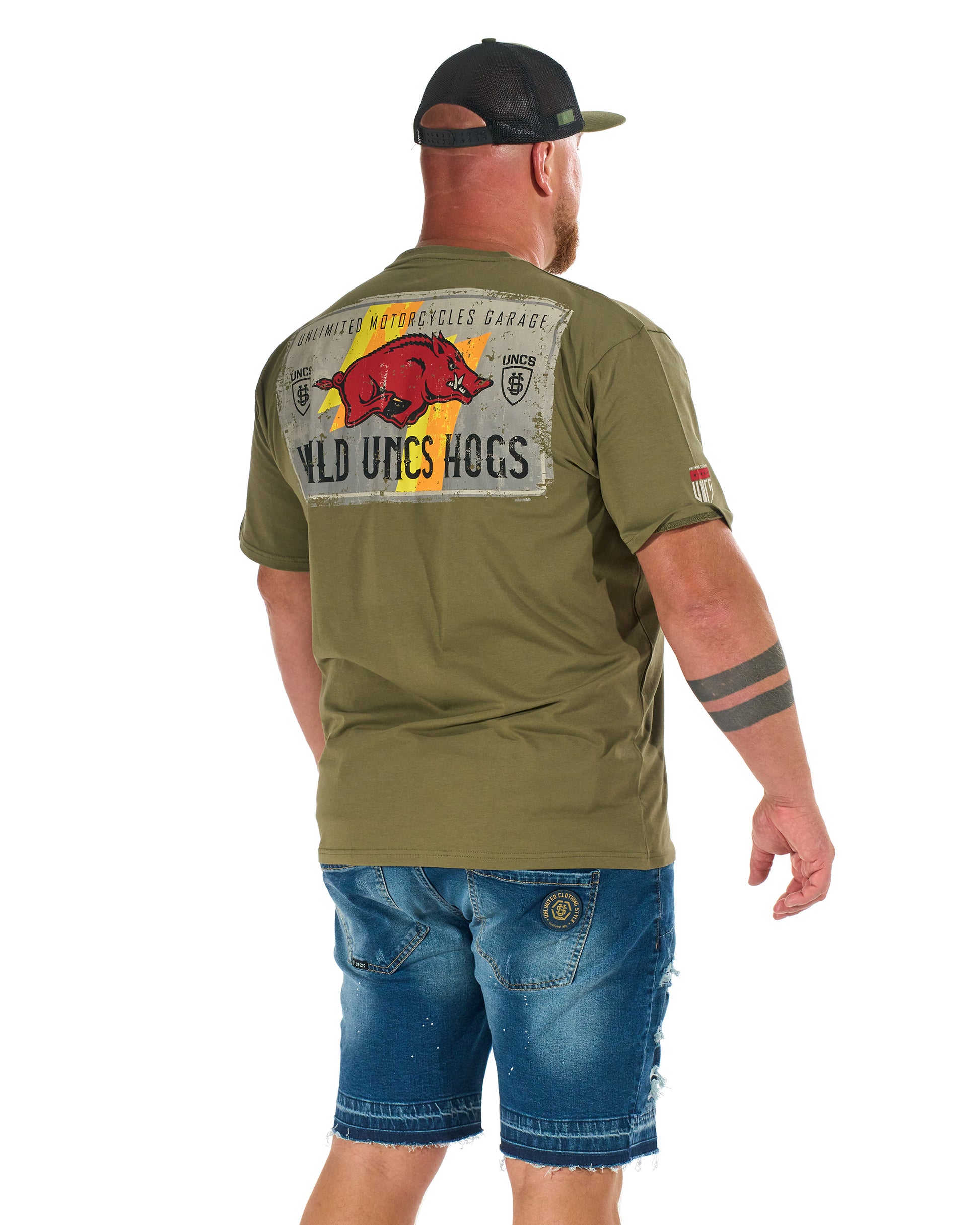 Pánské triko WILD HOGS KHAKI