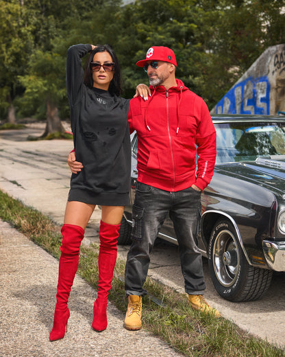 Pánská čepice SKULL RED