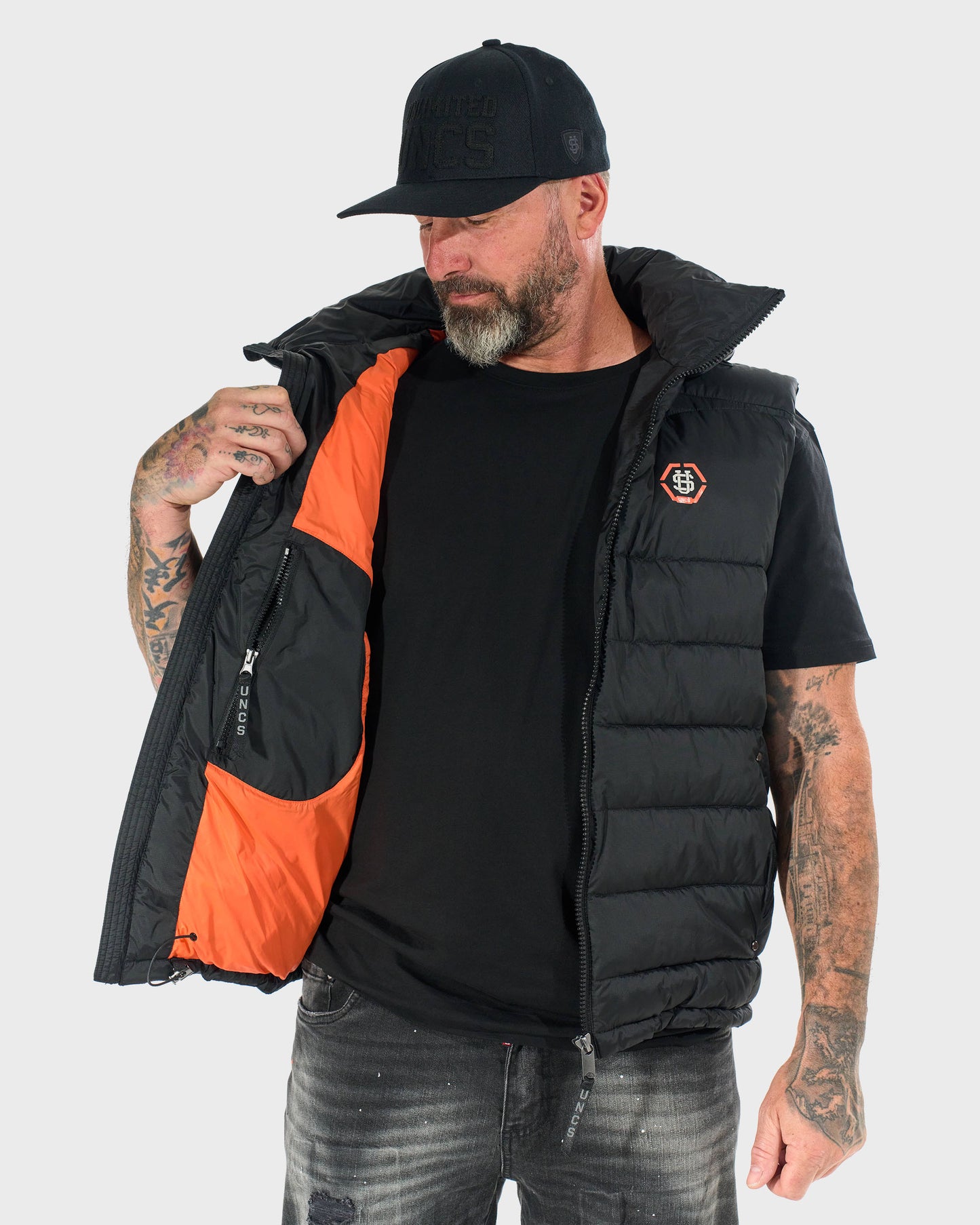 Pánská vesta FLINT II BLACK/ORANGE