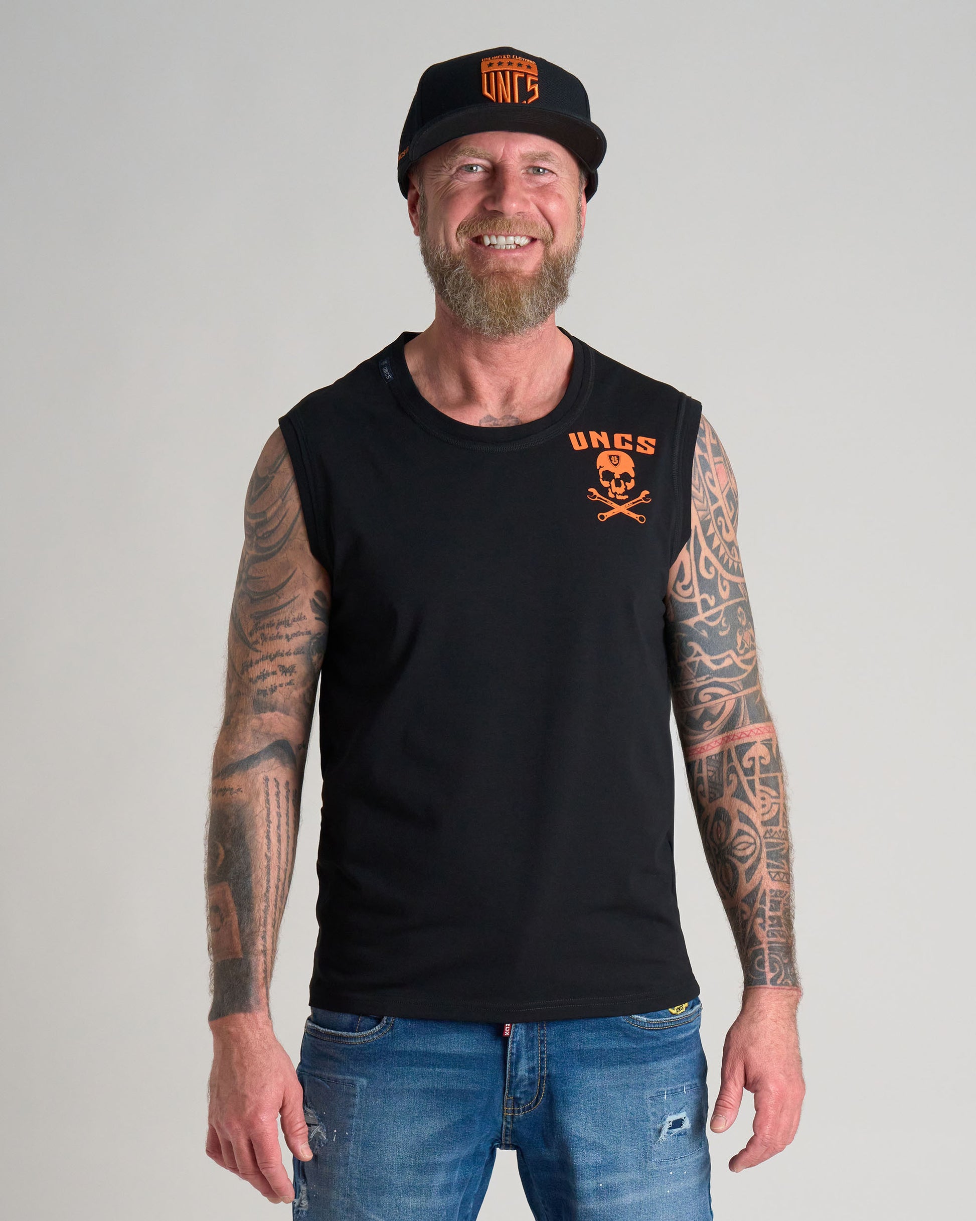 Pánské triko WRENCH BLACK/ORANGE