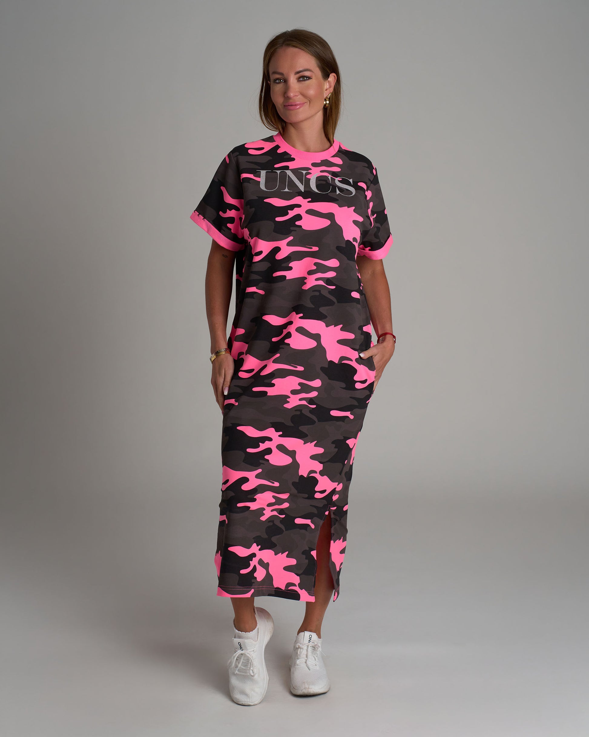 Dámské šaty JOANA - delší CAMOUFLAGE