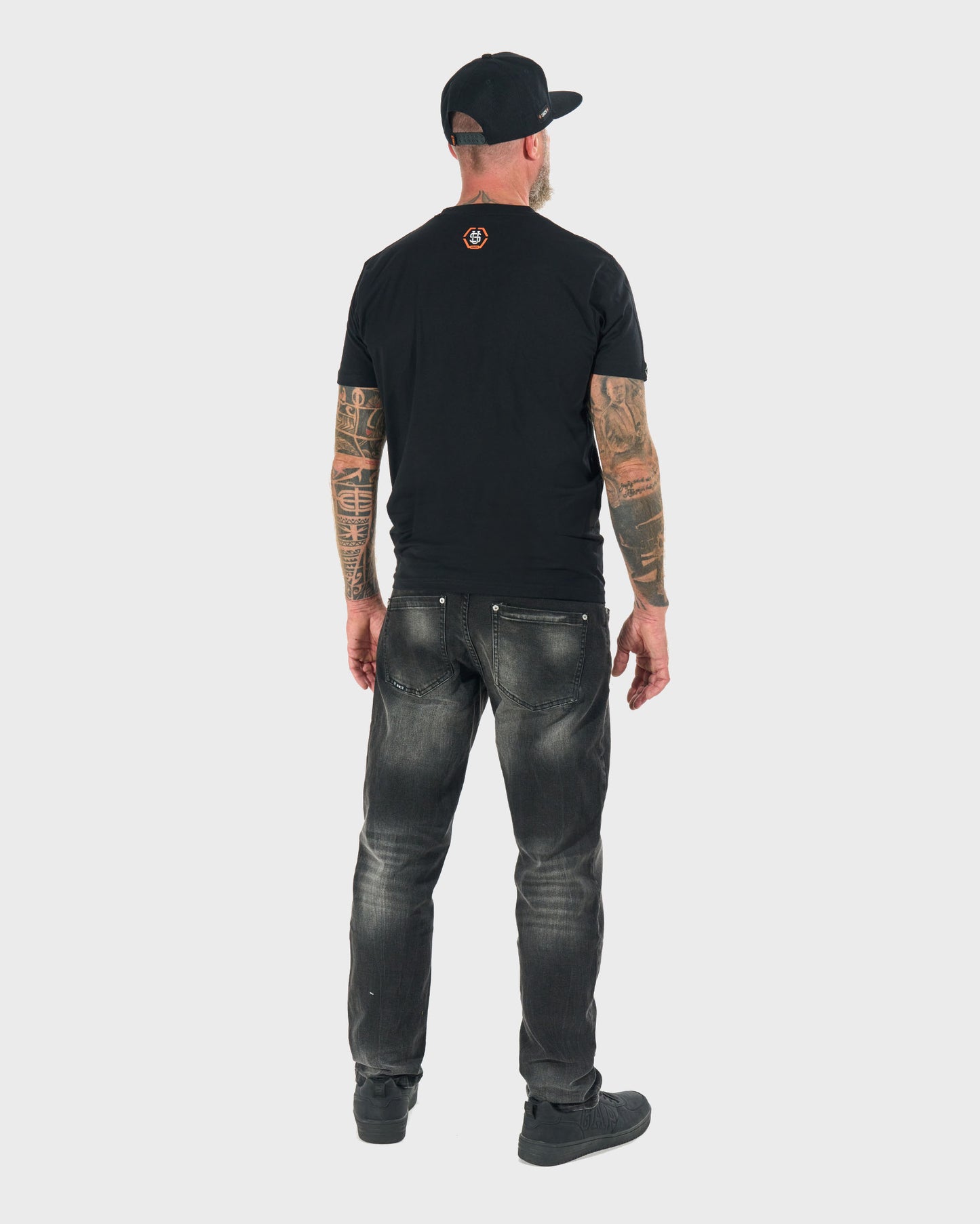 Pánské triko RODNEY III BLACK/ORANGE