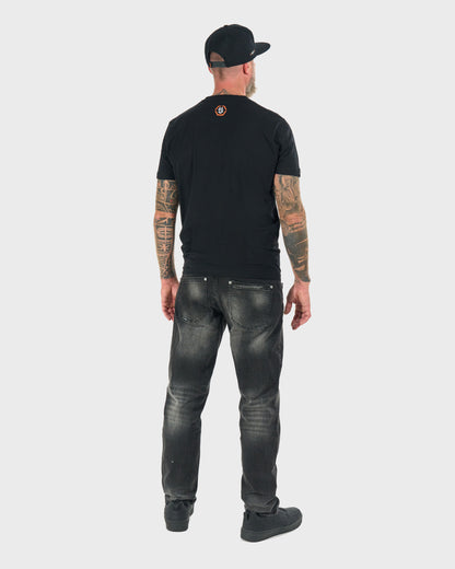 Pánské triko RODNEY III BLACK/ORANGE