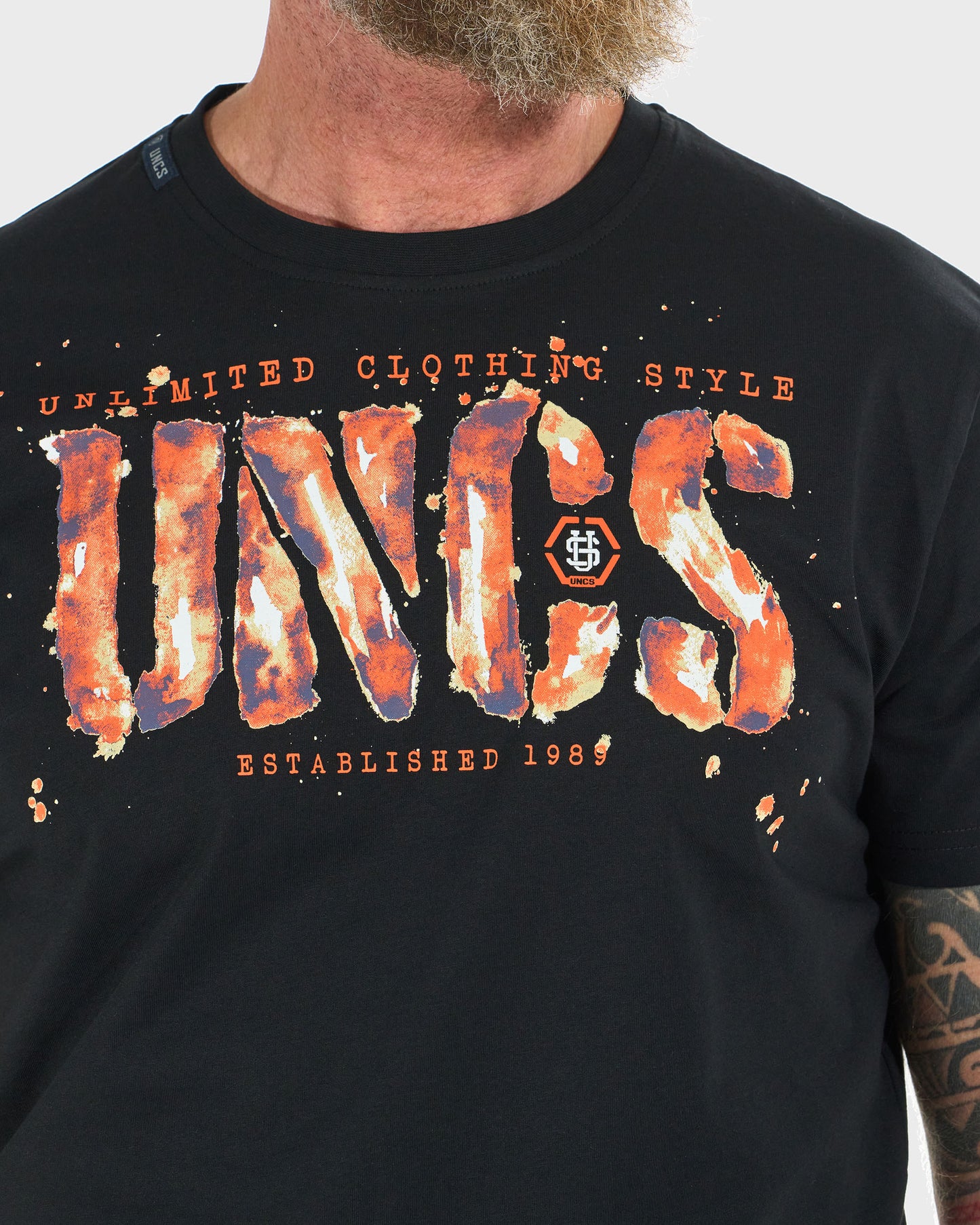 Pánské triko RODNEY III BLACK/ORANGE