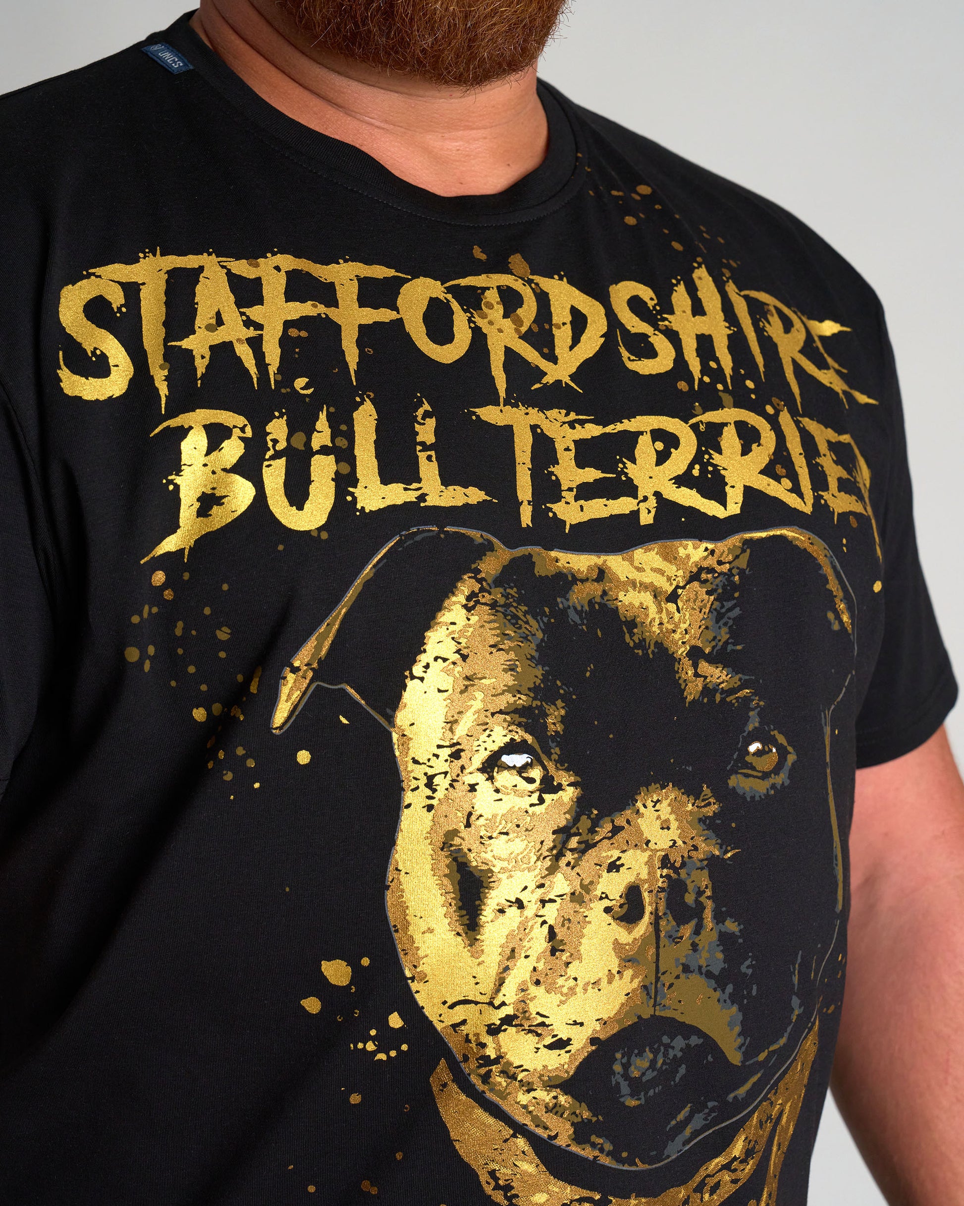 Pánské triko BULL TERRIER III BLACK/GOLD