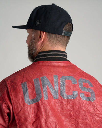 Pánská bunda kožená BIKER II RED