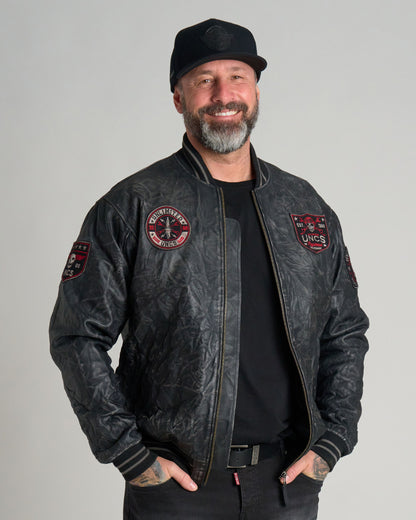 Pánská bunda kožená BIKER II BLACK