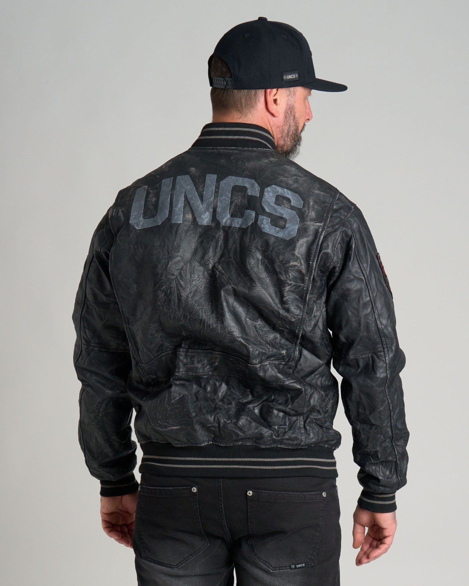 Pánská bunda kožená BIKER II BLACK