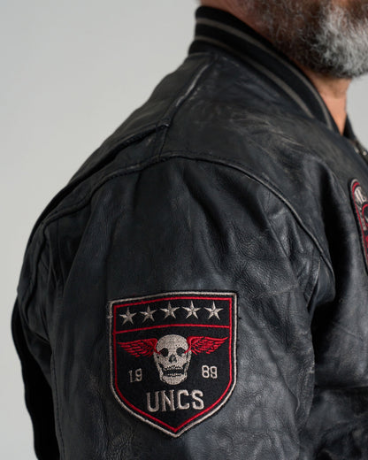 Pánská bunda kožená BIKER II BLACK