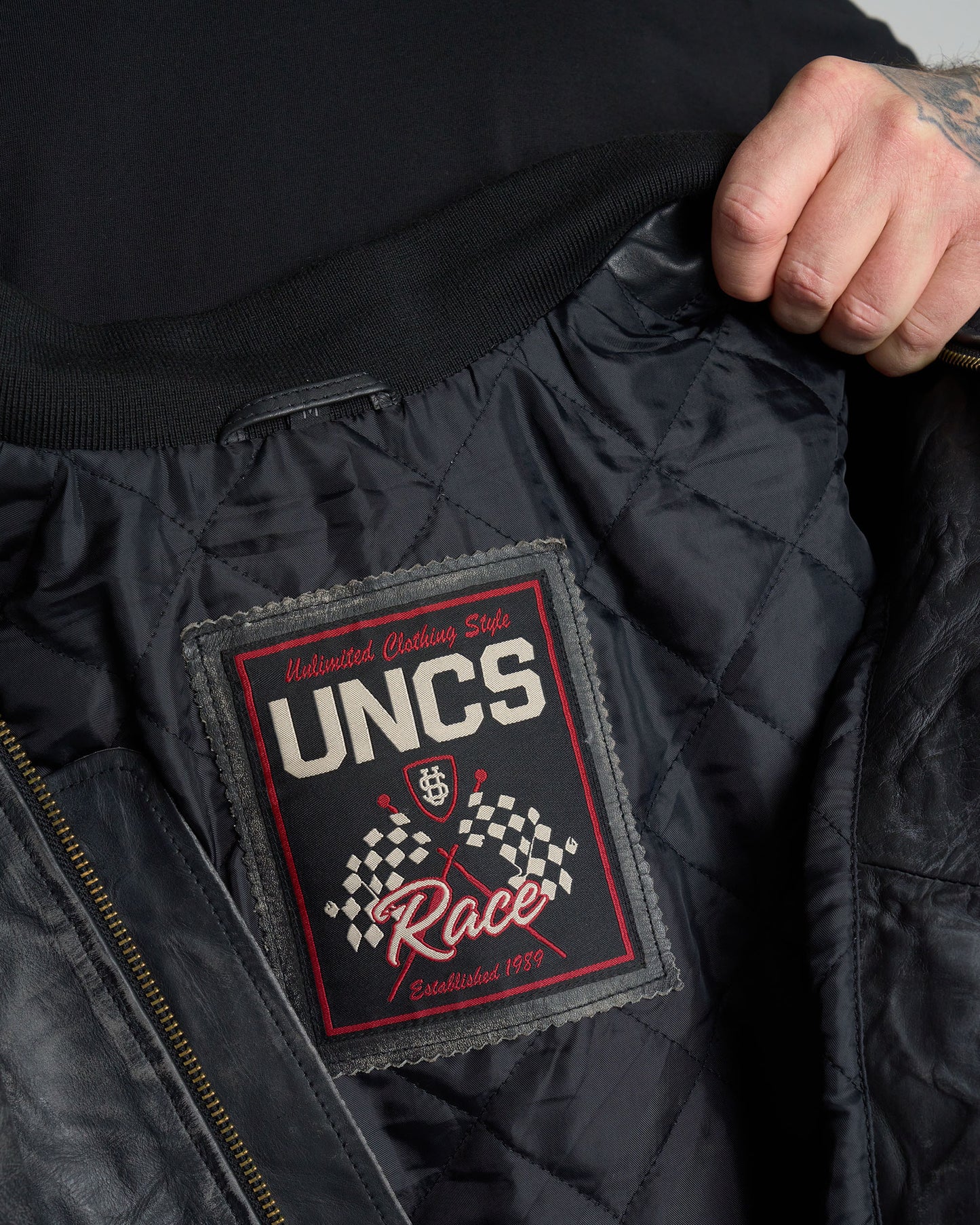 Pánská bunda kožená BIKER II BLACK