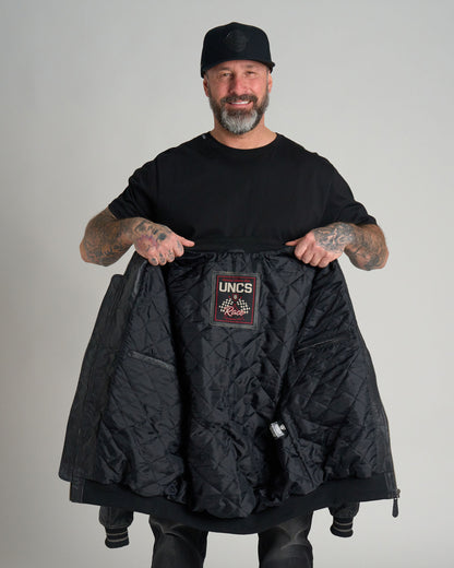 Pánská bunda kožená BIKER II BLACK