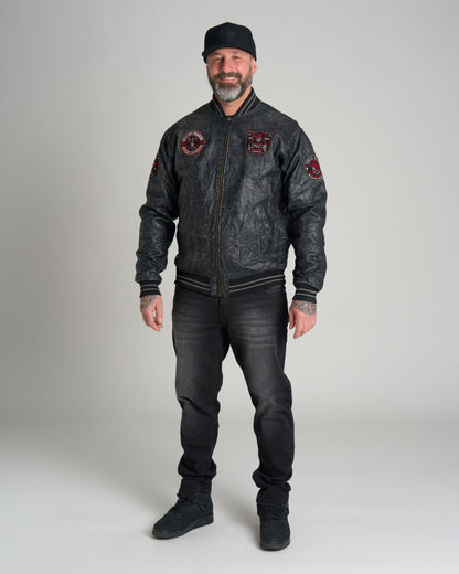 Pánská bunda kožená BIKER II BLACK