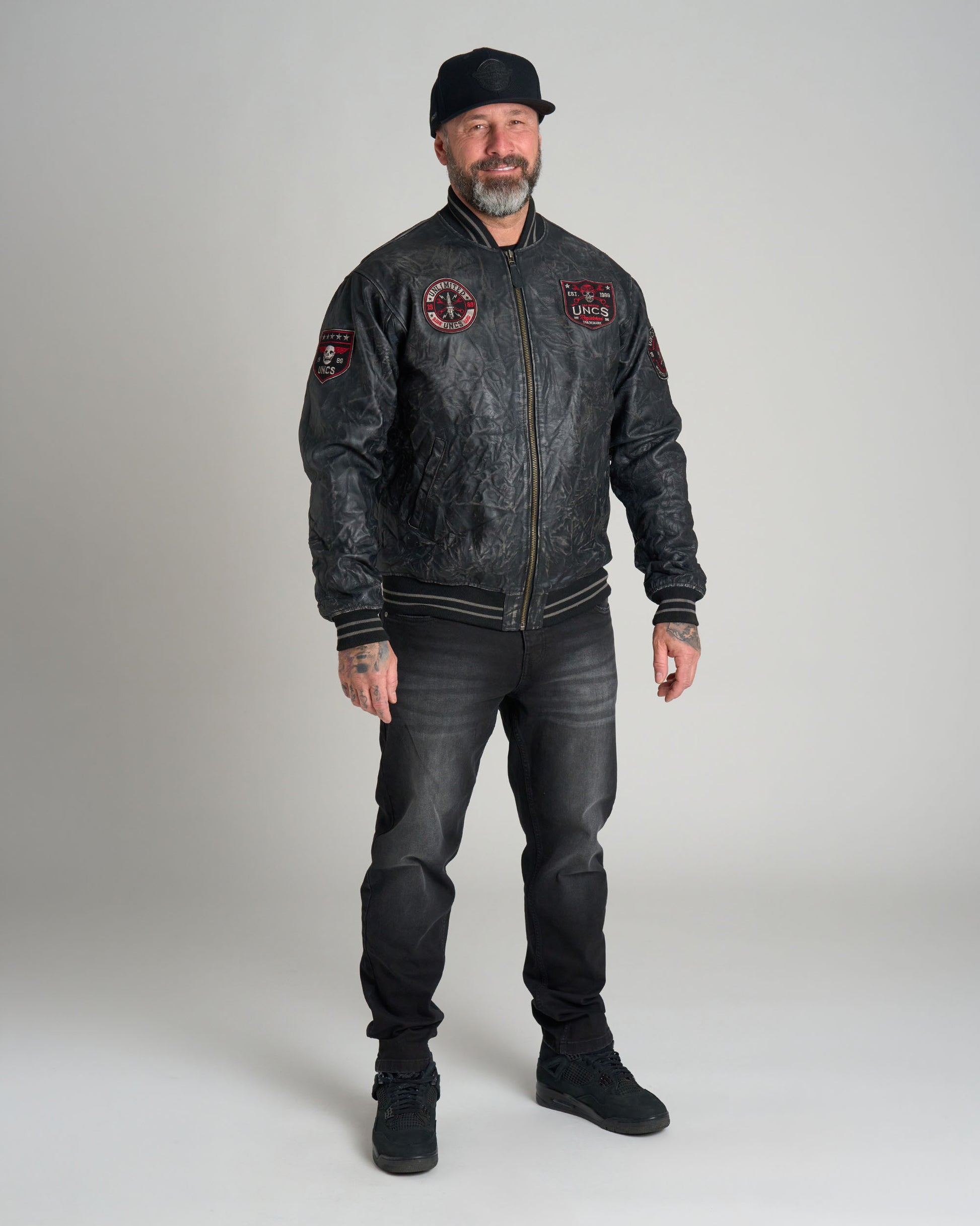 Pánská bunda kožená BIKER II BLACK