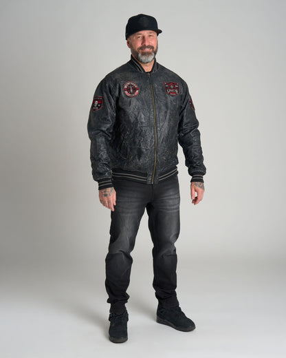 Pánská bunda kožená BIKER II BLACK