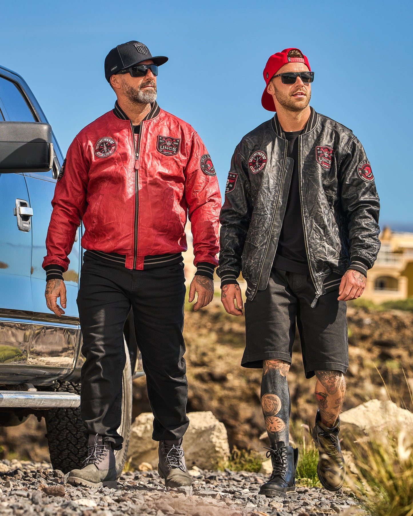 Pánská bunda kožená BIKER II BLACK