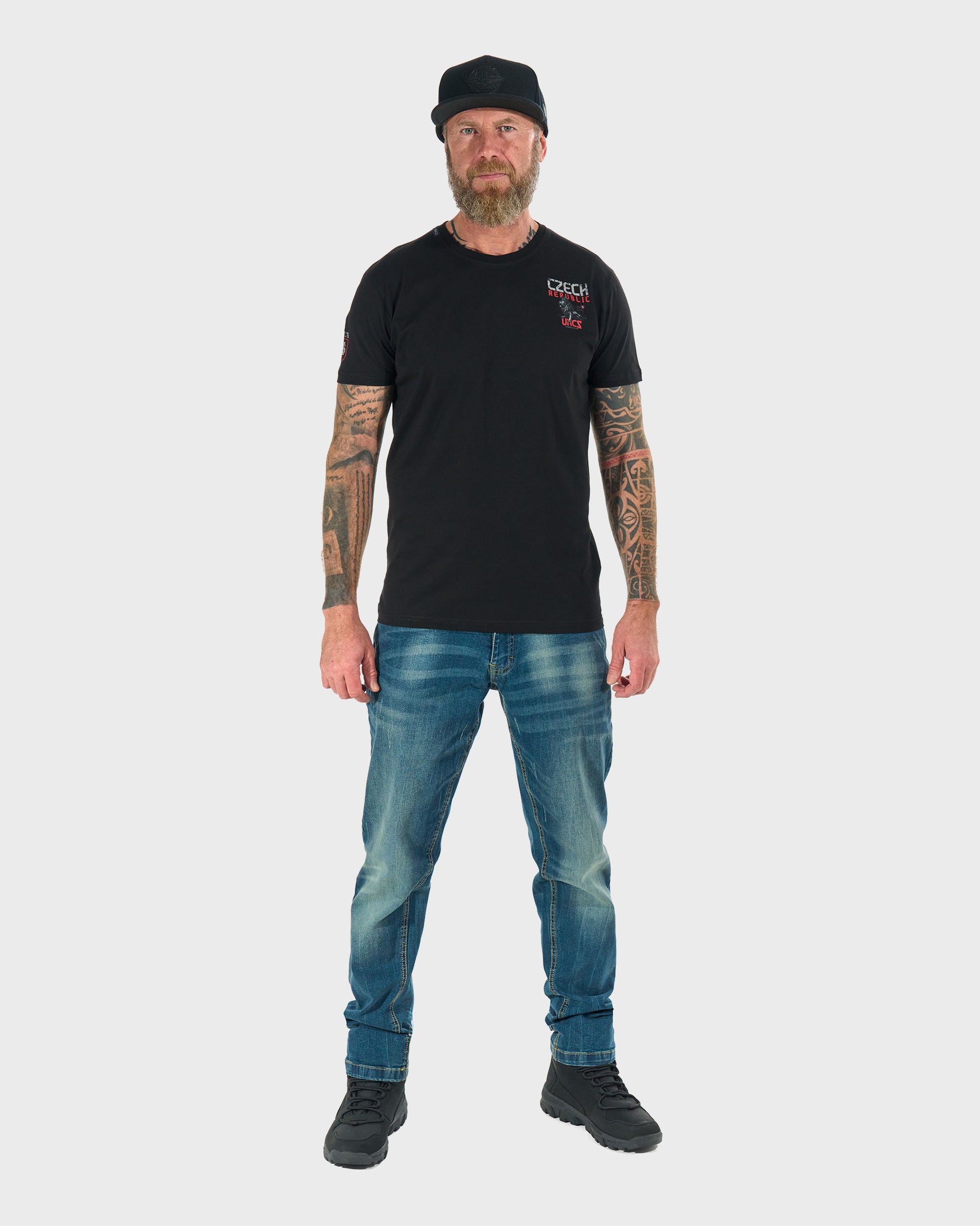 Pánské triko CZECH REPUBLIC BLACK