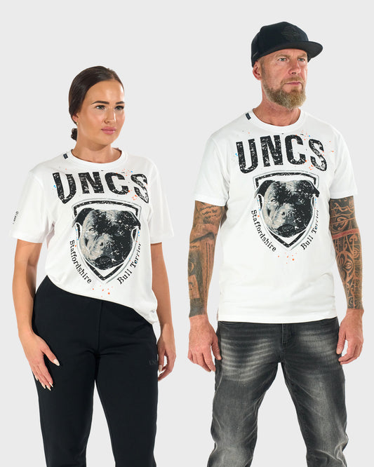 Unisex triko STAFFORDSHIRE BULL WHITE