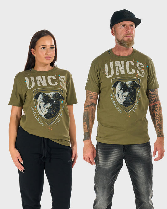 Unisex triko STAFFORDSHIRE BULL KHAKI