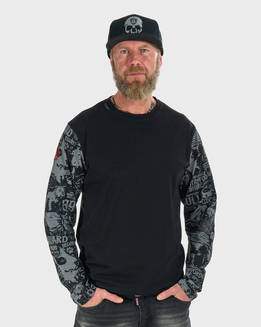 Pánské triko COMICS LS BLACK