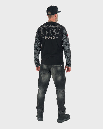 Pánské triko COMICS LS BLACK