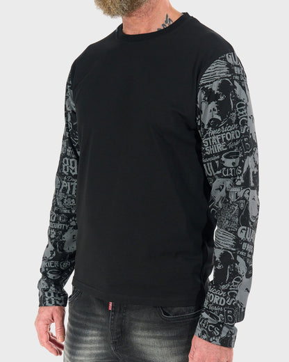 Pánské triko COMICS LS BLACK