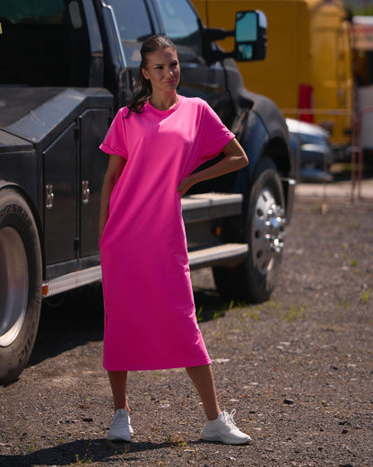 Dámské šaty KELI NEON PINK